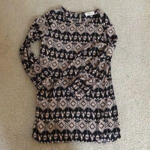Patterned silky dress